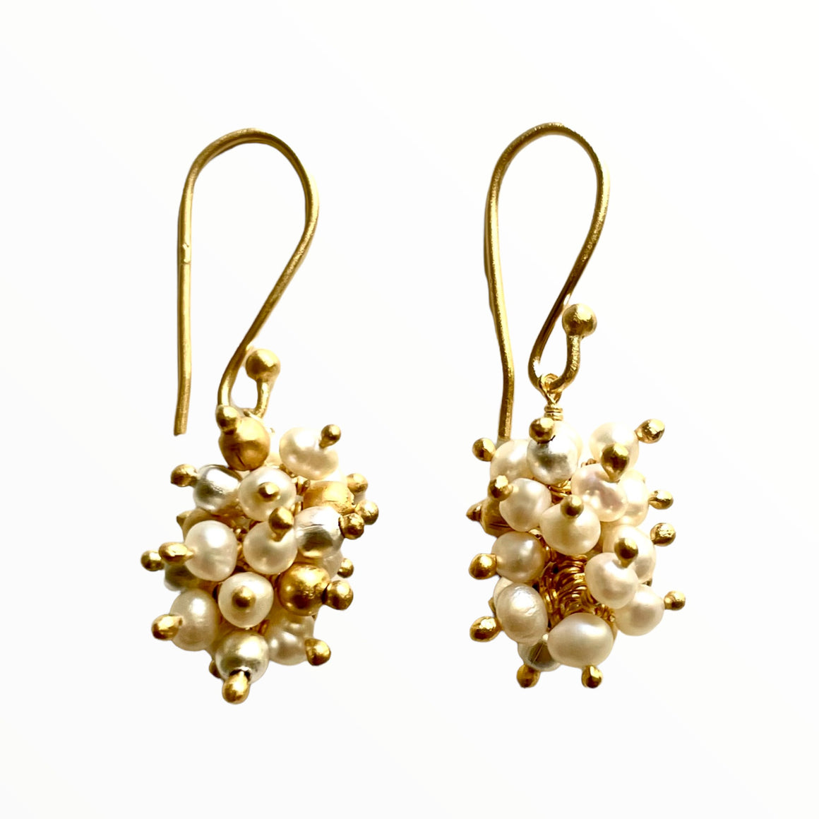 Pearl Gold Cluster Earring