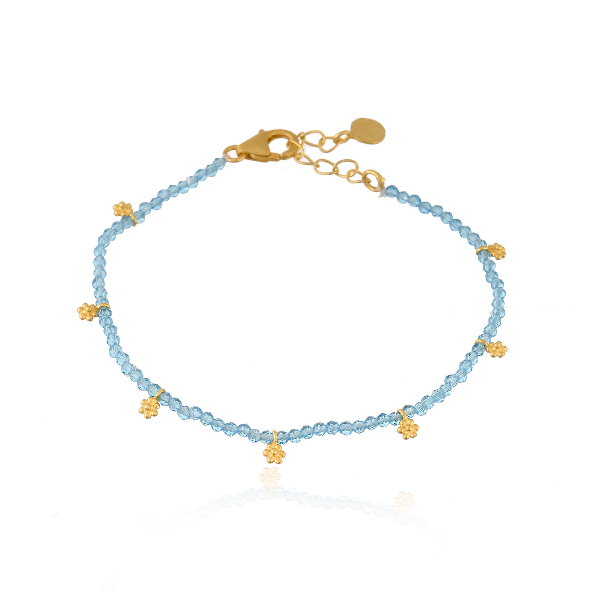Blue Topaz Charm Bracelet