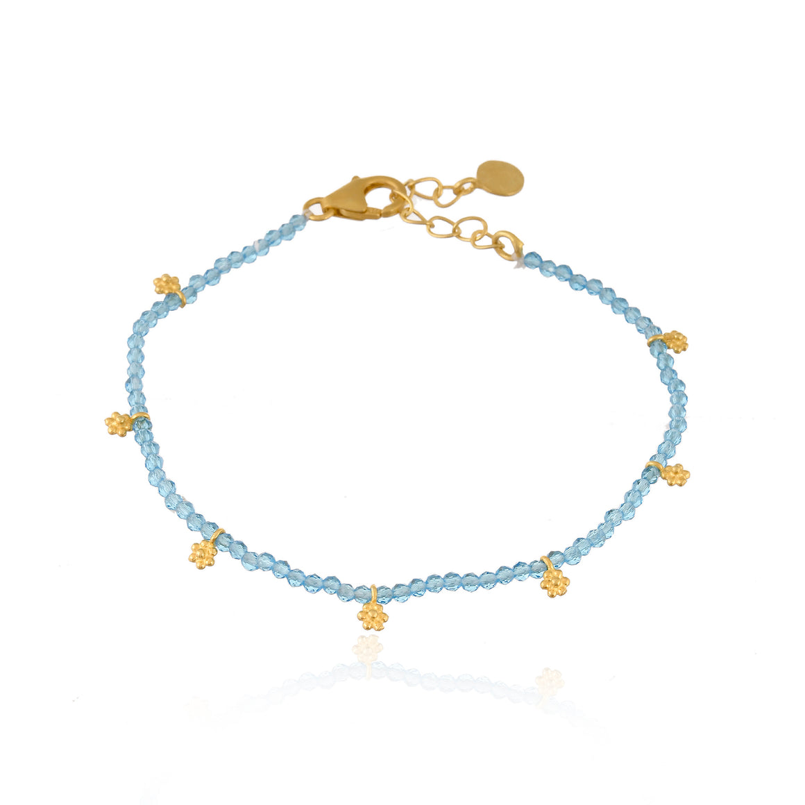 Blue Topaz Charm Bracelet