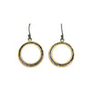 Sun & Moon Circle Earrings in Two Tone 