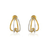 Gold and Silver Rounded Line Earrings