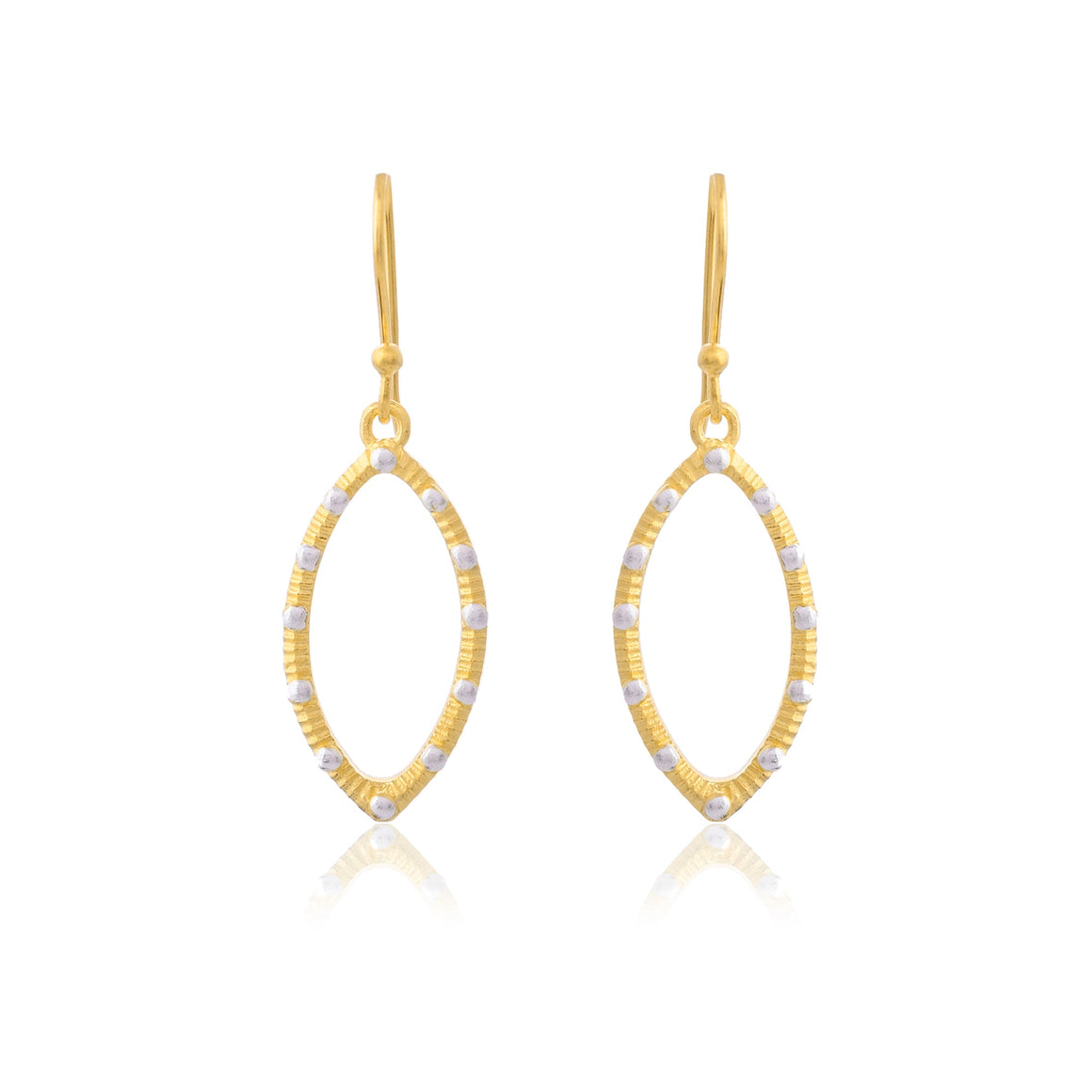 Gold and Silver Dot Earrings