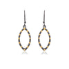 Two Tone Textured Dot Earrings