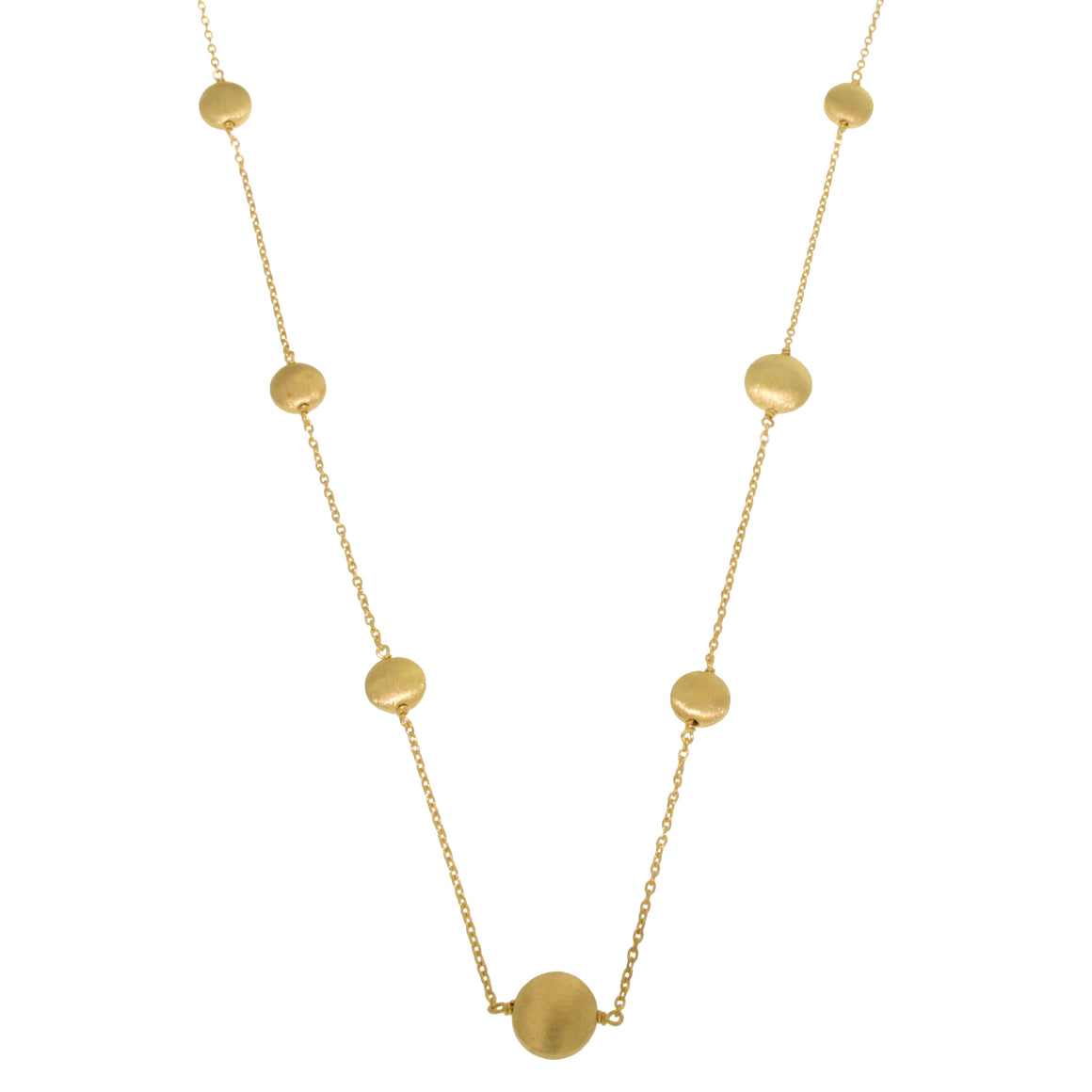 Devi Gold Button Necklace