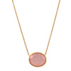 Rose Classic Necklace in Pink Chalcedony & White Topaz