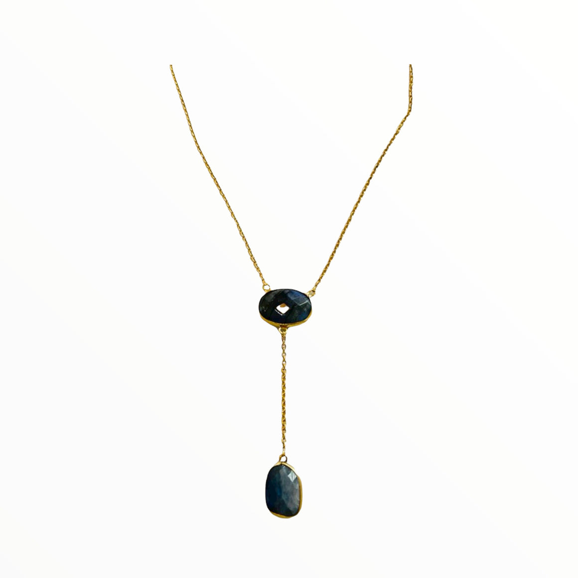 Labradorite Pendant chain drop necklace