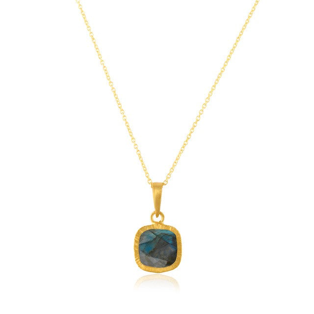 Labradorite Square Pendant