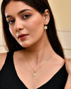 Rainbow Moonstone Square Checker Cut Pendant Necklace