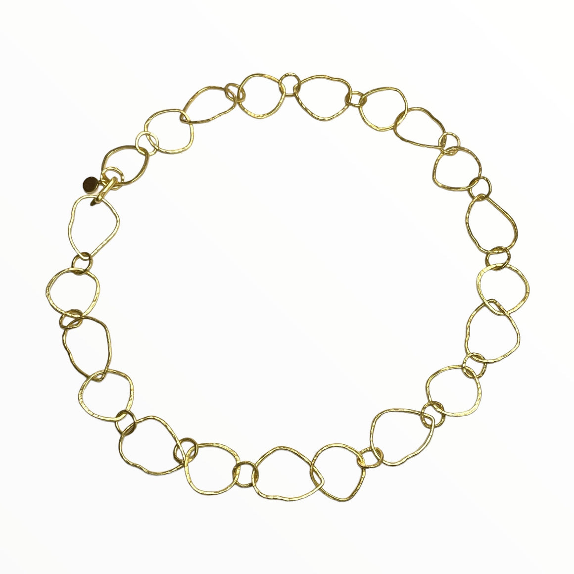 Gold Irregular Circle Necklace