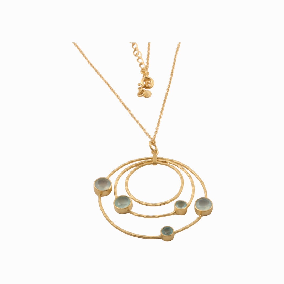 Labradorite Circle Necklace