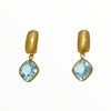 Manjusha Jewels Earrings Ocean Wave Earrings in Blue Topaz