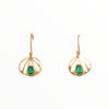Leaf Green Earrings in Green Onyx