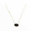 Black Onyx Classic Necklace in Black Onyx and White Topaz