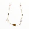 Multi Sapphire Necklace with Baroque Pearls