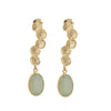 Manjusha Jewels earrings Aanya Long Lotus Leaf Earring in Aqua Chalcedony