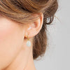 Manjusha Jewels earrings Almond Earrings in Rainbow Moonstone