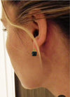 Manjusha Jewels Earrings Black Onyx Square Earring