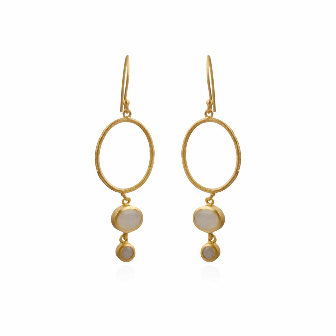 Manjusha Jewels earrings Drop Earrings in Rainbow Moonstone