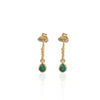 Manjusha Jewels earrings Leaf Hugger Earring in Green Onyx