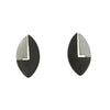 Manjusha Jewels earrings Luna Elliptical Earring in Silver and Dark Rhodium