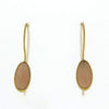 Manjusha Jewels earrings Peaches and Cream Stone Hook Earring in Peach Moonstone