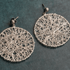 Manjusha Jewels earrings Shadow Mesh Earrings in Silver and Dark Rhodium