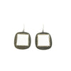 Manjusha Jewels earrings Shadow Square Cut Earrings in Silver and Dark Rhodium