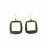 Manjusha Jewels earrings Sun & Moon Square Cut Earrings in Rhodium and Gold