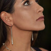 Manjusha Jewels earrings Textured Bar Earrings in in Silver and Dark Rhodium