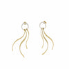 Manjusha Jewels earrings Yogini Curvy Earrings in Two Tone Silver and Gold