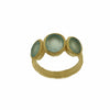 Manjusha Jewels Rings Aanya Three Stone Ring in Aqua Chalcedony